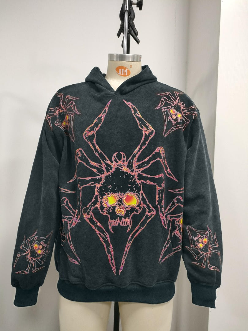 Spider Print Hoodie